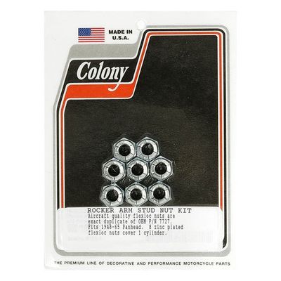 Flexmuttersats pinnbult vipparm Colony Panhead 48-65 (8-pack)