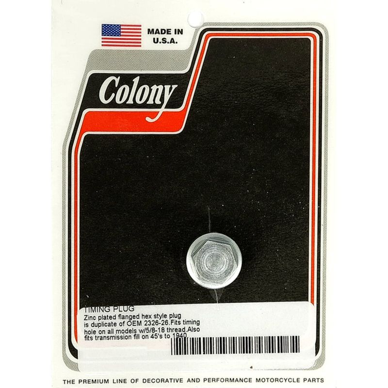 Plugg Colony Drain Hex Timing plug Big Twin 38-99 m.fl. förzinkad