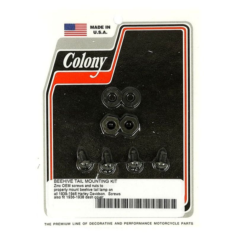 Monteringssats baklykta Colony Beehive all H-D 36-46