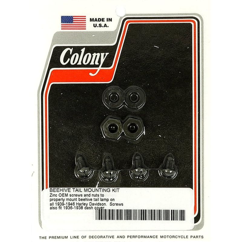 Monteringssats baklykta Colony Beehive all H-D 36-46