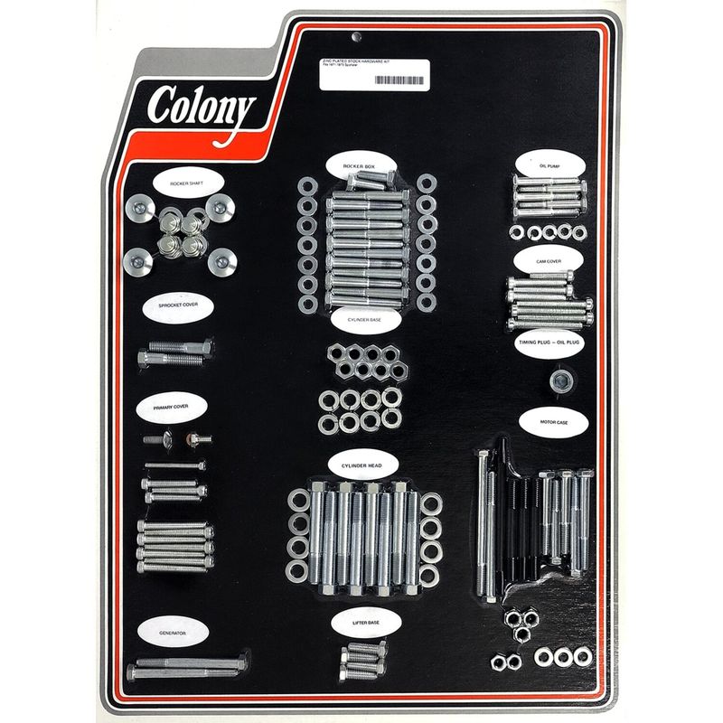 Skruvsats Colony XL Sportster models 71-73 förzinkad