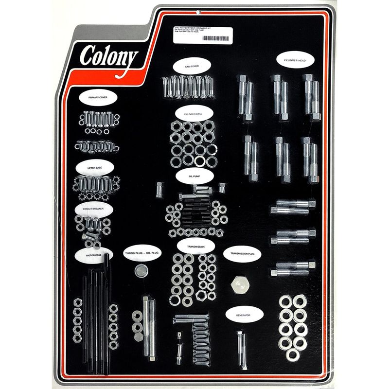 Skruvsats Colony 74/80" U models WITH CAST IRON