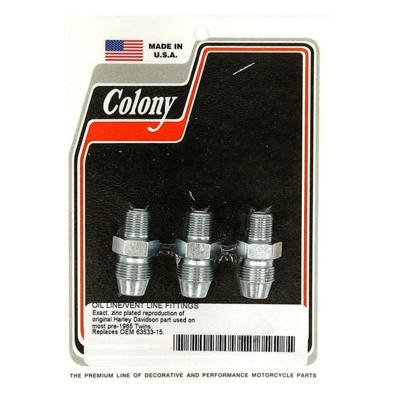 Nippel oljeslang Colony förzinkad (3-pack)