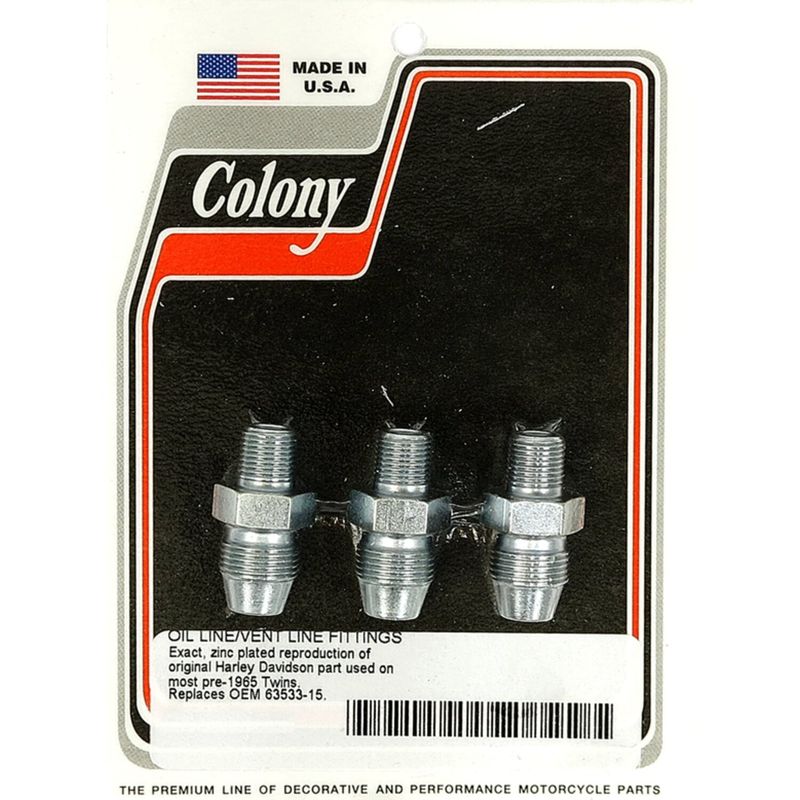 Nippel oljeslang Colony förzinkad (3-pack)