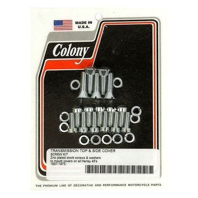 Skruvsats sidokåpa Colony 45" Flathead 37-73 förzinkad