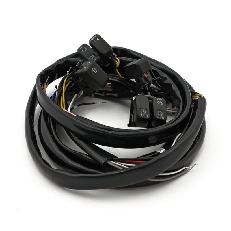 Styrströmbrytare MCS LED Softail, 07-11 Dyna 07-10 svart