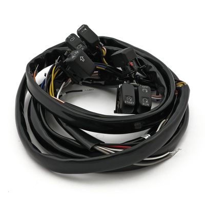 Styrströmbrytare MCS LED Softail, 07-11 Dyna 07-10 svart