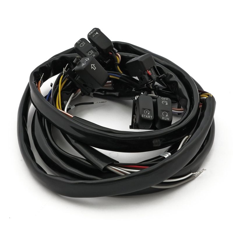 Styrströmbrytare MCS LED Softail, 07-11 Dyna 07-10 svart