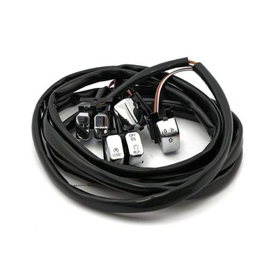 Styrströmbrytare MCS LED Softail, Dyna 96-06 krom
