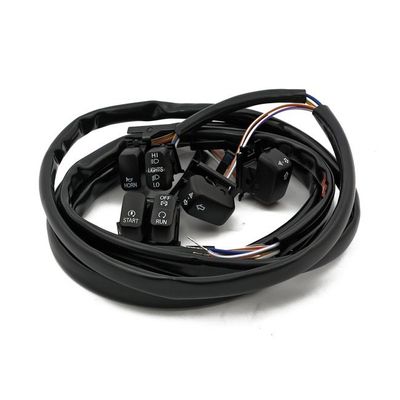 Styrströmbrytare MCS LED Softail, Dyna 96-06 svart