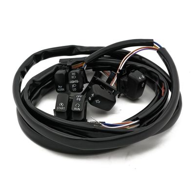 Styrströmbrytare MCS LED Softail, Dyna 96-06 svart