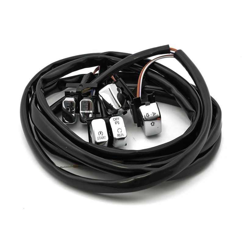 Styrströmbrytare MCS Softail, Dyna 96-06 krom