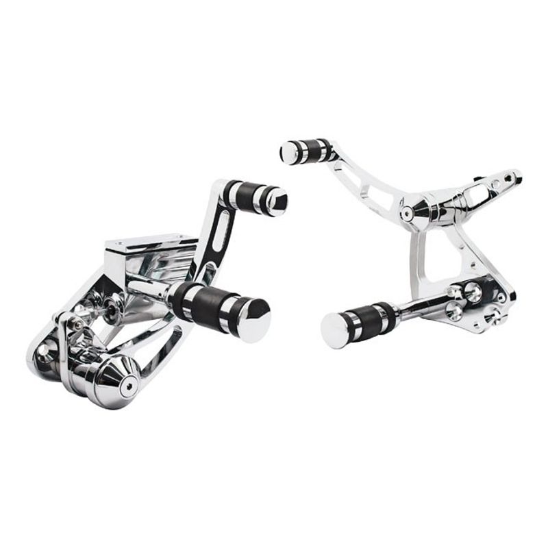 Framflyttade reglage MCS Matador krom 4-speed Big Twin 58-86