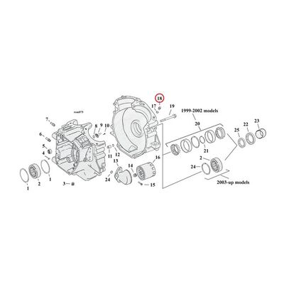 Styrstift topplock/cylinderfot S&S Twin Cam 99-17