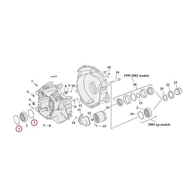 Låsring pinjongaxellager MCS Twin Cam A 99-02