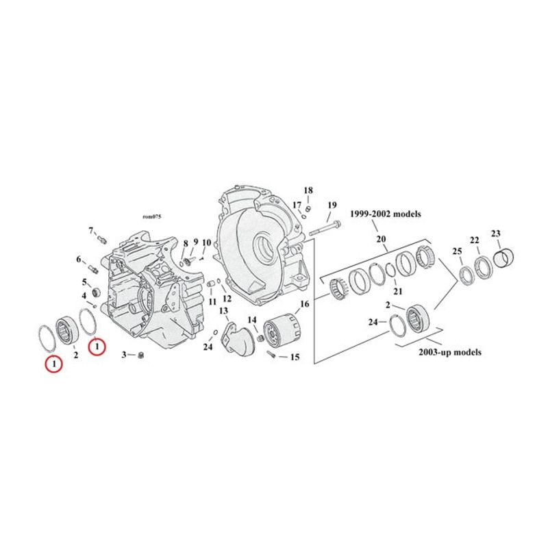 Låsring pinjongaxellager MCS Twin Cam A 99-02