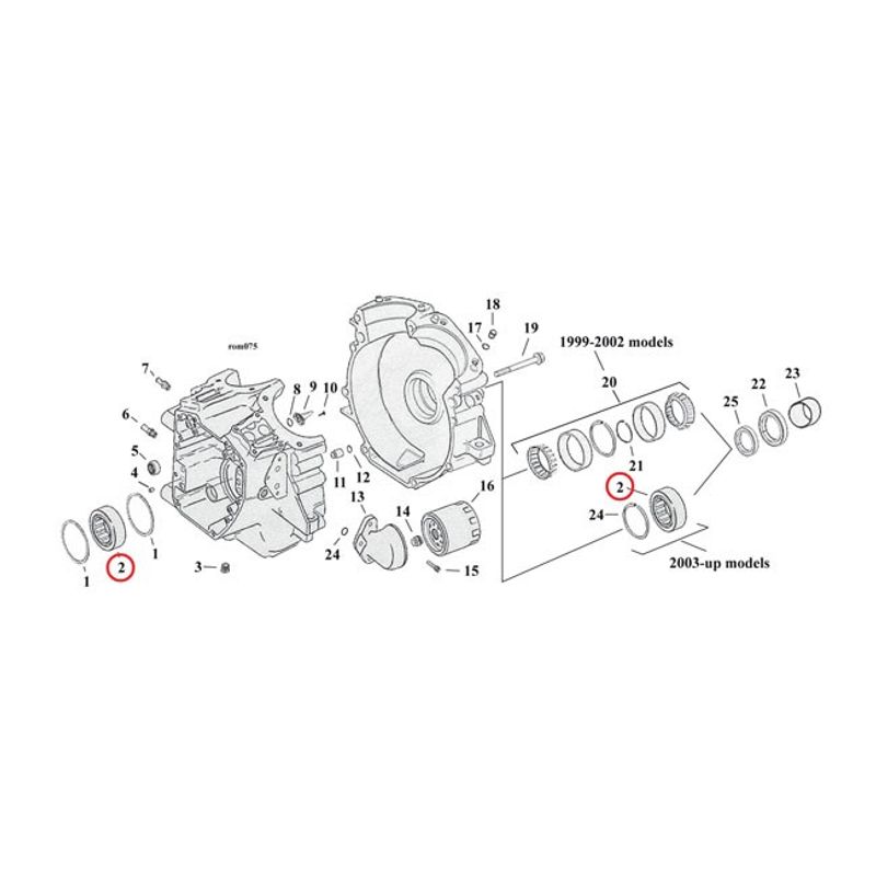 Lager pinjong-/drevaxel MCS Pinion TCB 00-17 m.fl.