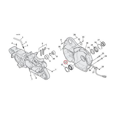 Lager pinjong-/drevaxel MCS Pinion TCB 00-17 m.fl.