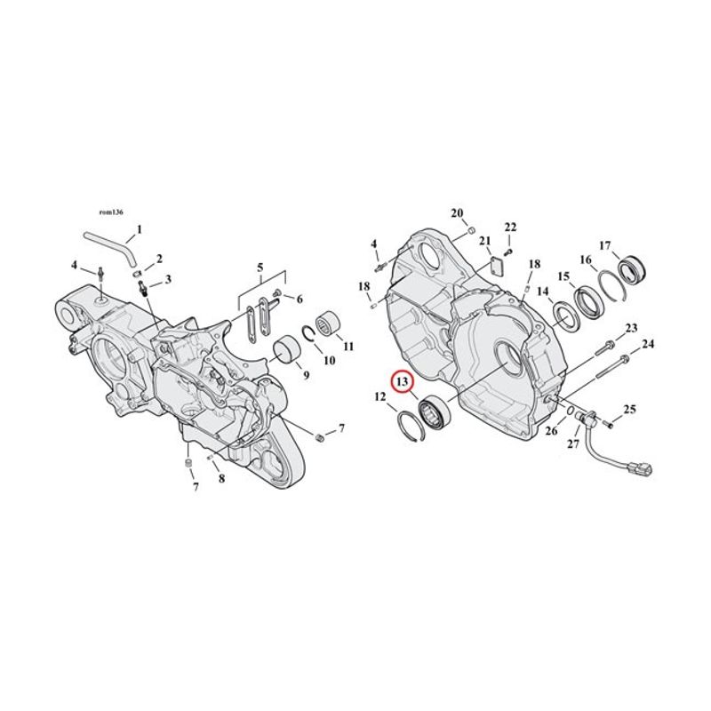 Lager pinjong-/drevaxel MCS Pinion TCB 00-17 m.fl.
