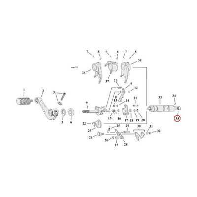 Nållager växeltrumma Eastern Motorcycle Parts KOYO XL Sportster 91-03
