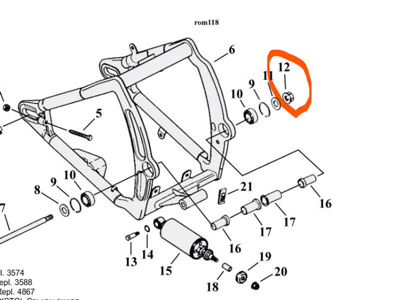 Mutter MCS 5/8-11 Softail 00-17
