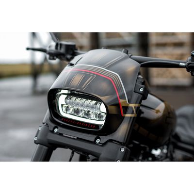 Kåpa strålkastare Killer Custom Aggressor Softail FXFB Fat Bob 107 18-20 m.fl.