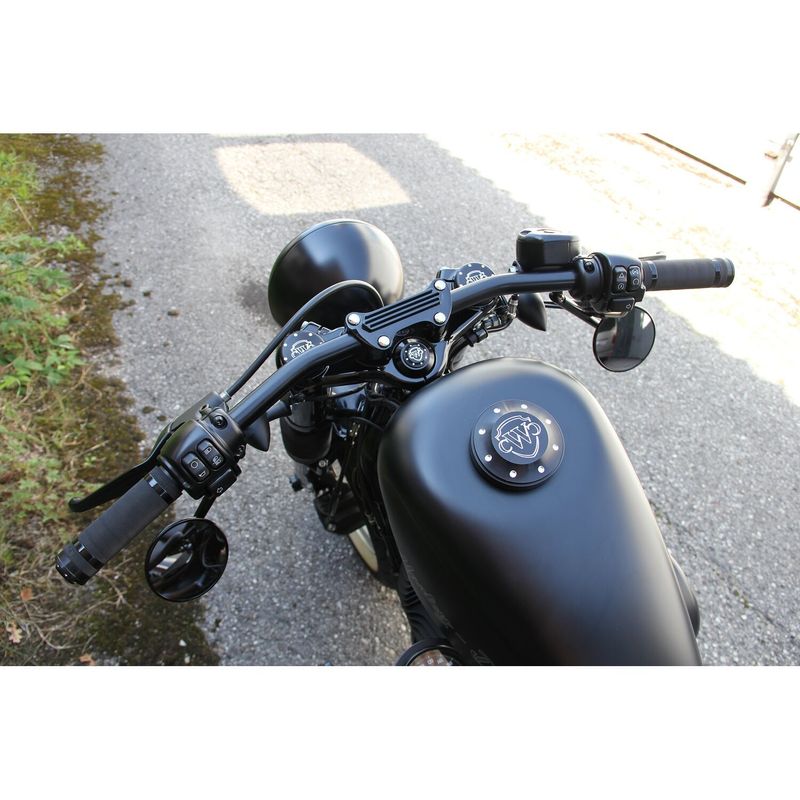 Styrklammer styre Cult-Werk svart Various 73-17 Big Twin, XL