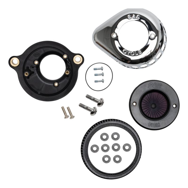 Luftfiltersats S&S 170-0717A Air Stinger Stealth krom Softail 18-24