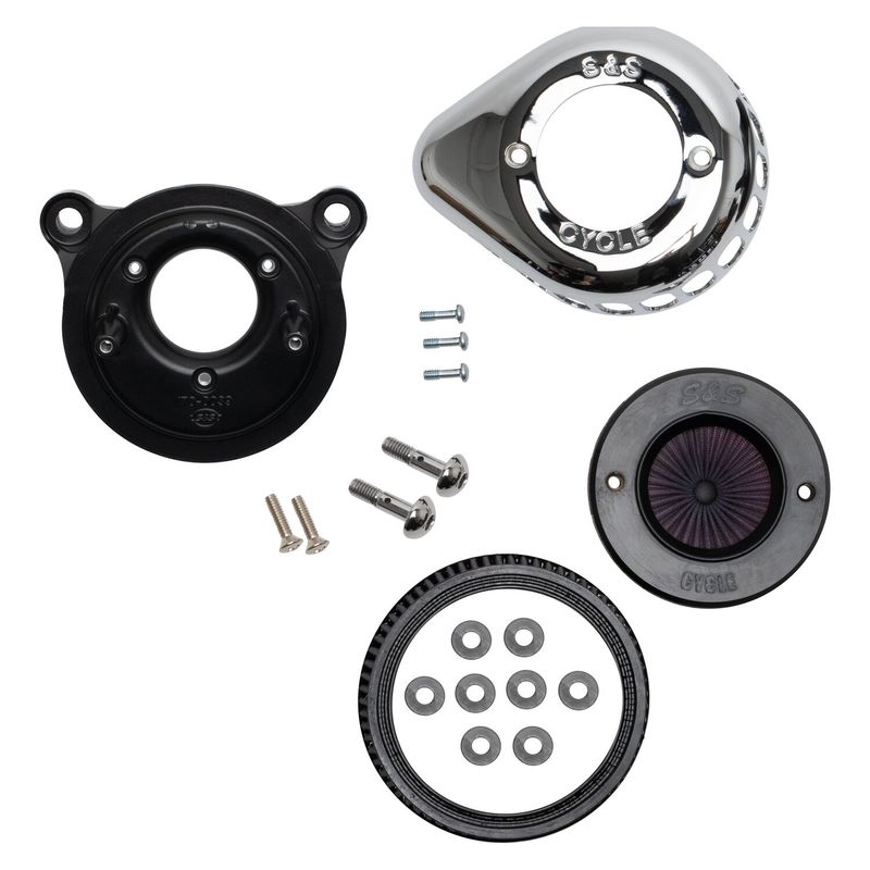 Luftfiltersats S&S 170-0719A Air Stinger Stealth krom FLT/Touring 08-16