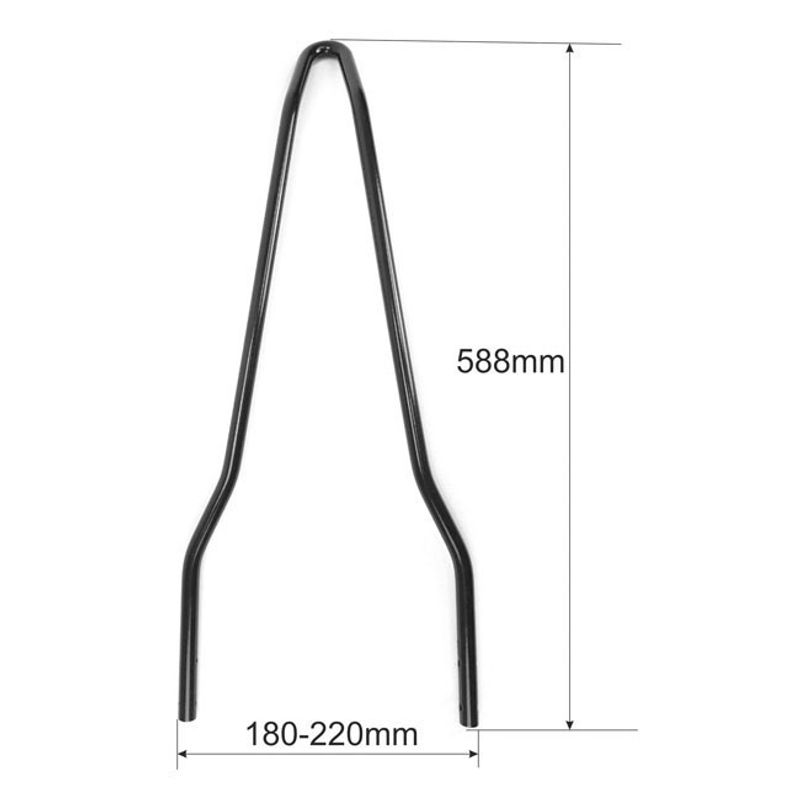 Sissybar Westland Customs Old School smal Fits all Harley-Davidson side krom