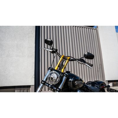 Riser Performance Machine PM Phatbar Ops 1-1/4" 12" guld H-D mech. or e-throttle with 0208-2186M-SMG