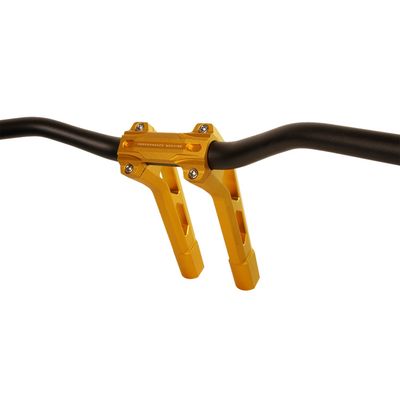 Riser Performance Machine PM Phatbar Ops 1-1/4" 12" guld H-D mech. or e-throttle with 0208-2186M-SMG