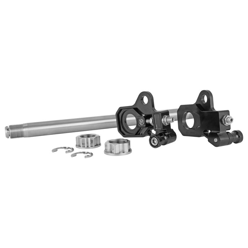 Justersats hjulaxel Performance Machine svart anodiserad FLT/Touring 09-25