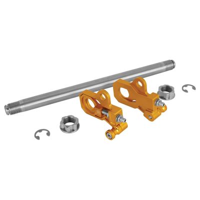 Justersats hjulaxel Performance Machine guld anodiserad FLT/Touring 09-25