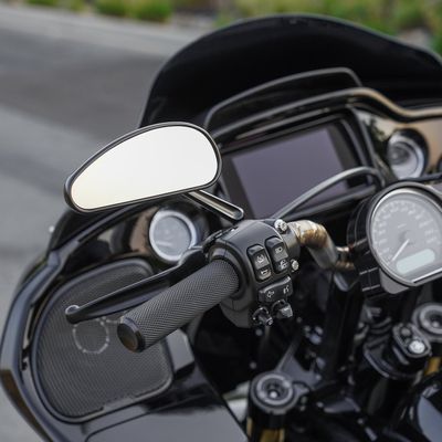 Spegel Arlen Ness Downdraft All smidd svart Harley, Indian, metric and