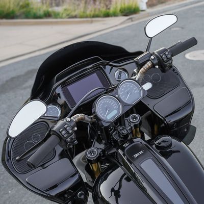 Spegel Arlen Ness Downdraft All smidd svart Harley, Indian, metric and