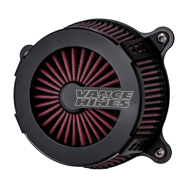 Luftfiltersats Vance & Hines VO2 Cage Fighter mattsvart Softail 00-15