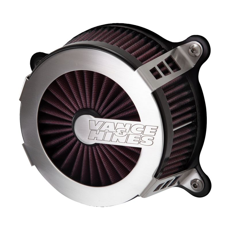 Luftfiltersats Vance & Hines VO2 Cage Fighter borstat rostfritt Softail 16-17