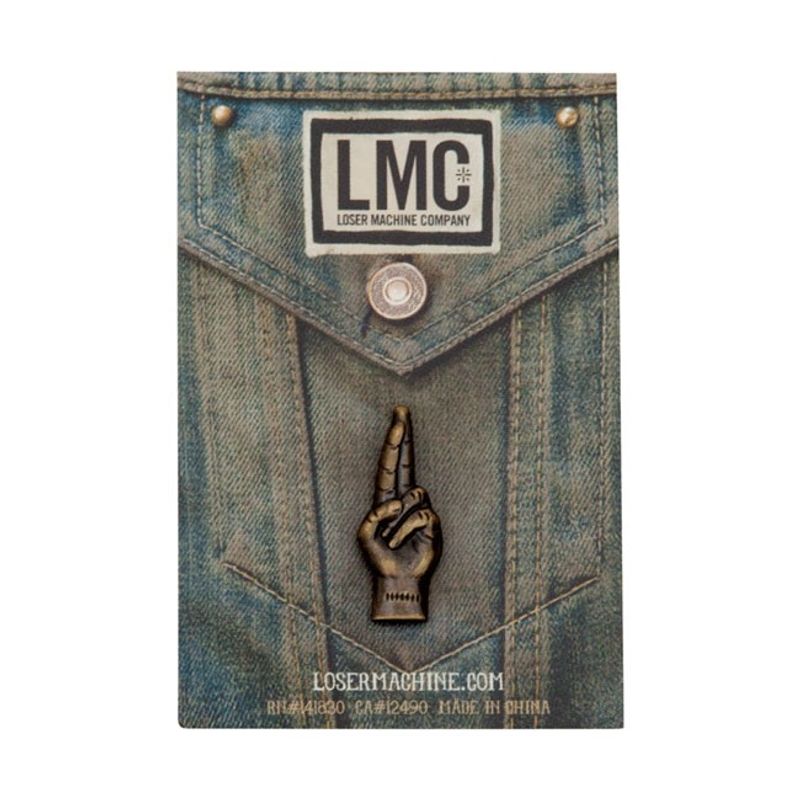 Pin Loser Machine Company LMC Good Luck antik mässing