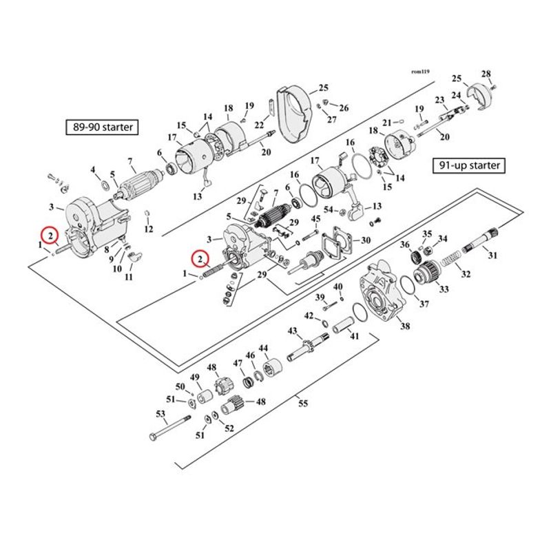 Returfjäder startsolenoid MCS Big Twin 89-90