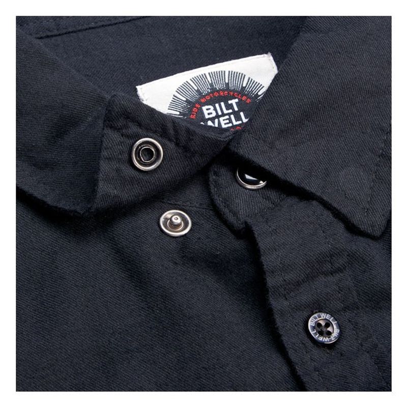 Biltwell Blackout flannel shirt black