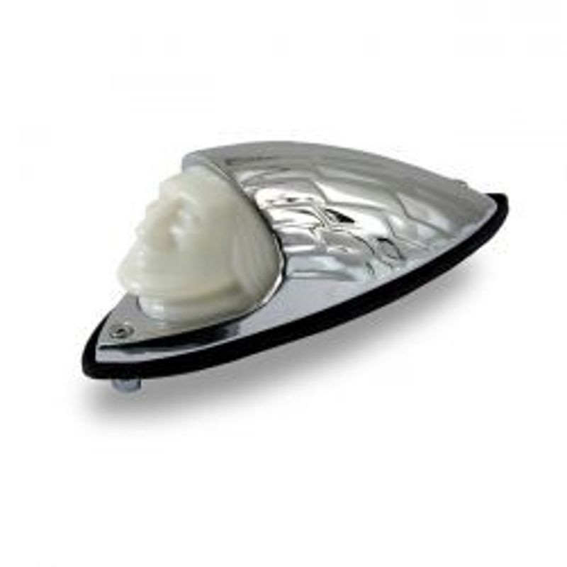Lampa skärm fram MCS Indian krom vit FL, FLT/Touring 80-up
