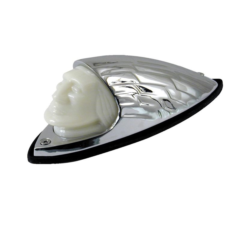 Lampa skärm fram MCS Indian krom vit FL, FLT/Touring 80-up