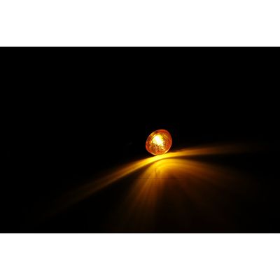 Blinkers MCS Micro Bullet halogen 12V svart räfflade