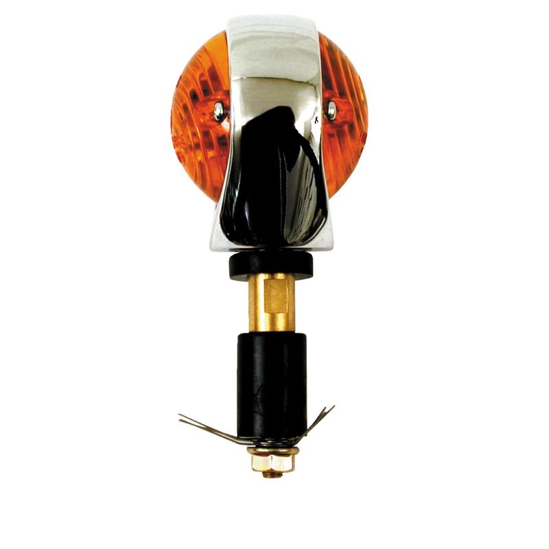 Blinkers i styret Bulls-eye fullstorlek MCS krom orange glas