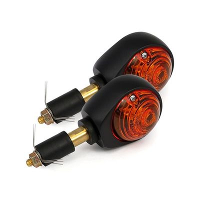 Blinkers i styret Bulls-eye fullstorlek MCS svart orange glas