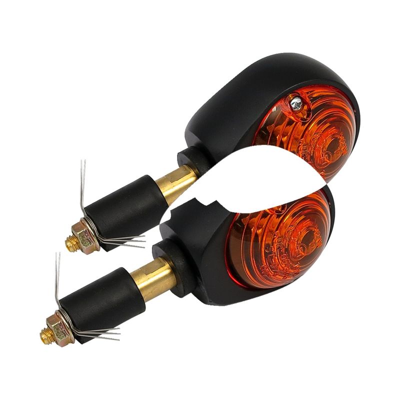 Blinkers i styret Bulls-eye fullstorlek MCS svart orange glas