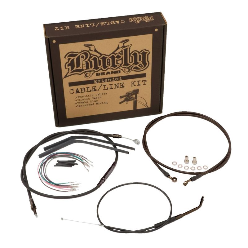 Vajer- och slangsats Burly 12" förlängd svart Honda Rebel CMX1100 21-22