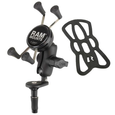 Mobilhållare RAM Mounts X-Grip styrstamsbas liten telefon