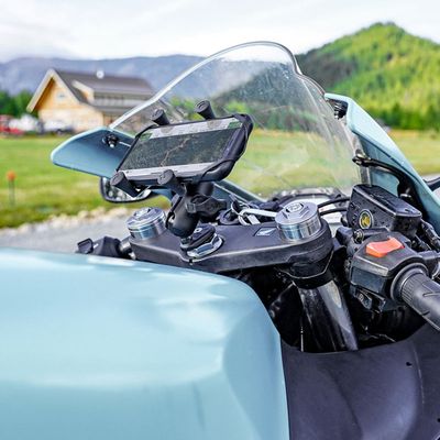 Mobilhållare RAM Mounts X-Grip styrstamsbas liten telefon